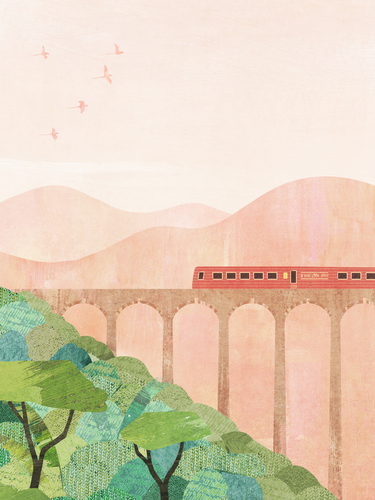 “Nine Arch Bridge, Sri Lanka” — travel poster by Henry Rivers