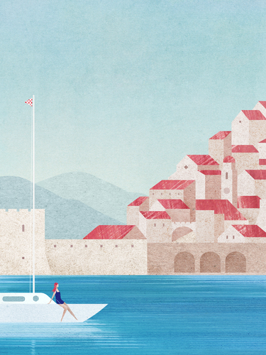 “Dubrovnik” — travel poster by Henry Rivers