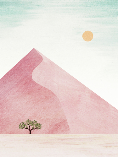 “Pink Dune” — travel poster by Henry Rivers