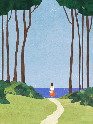 “Day Trip” — travel poster by Henry Rivers