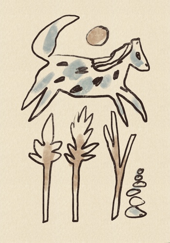 Leaping Desert Horse