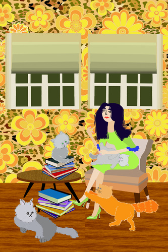 Retro Cat Lady